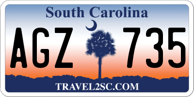 SC license plate AGZ735