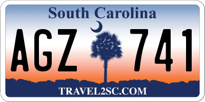 SC license plate AGZ741