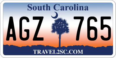 SC license plate AGZ765