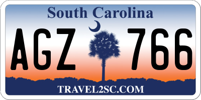 SC license plate AGZ766
