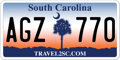 SC license plate AGZ770