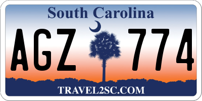 SC license plate AGZ774