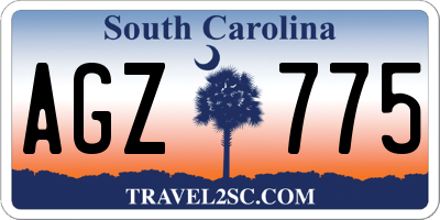 SC license plate AGZ775