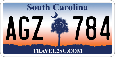 SC license plate AGZ784