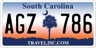 SC license plate AGZ786