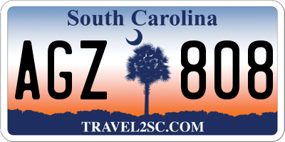 SC license plate AGZ808