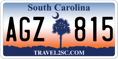 SC license plate AGZ815