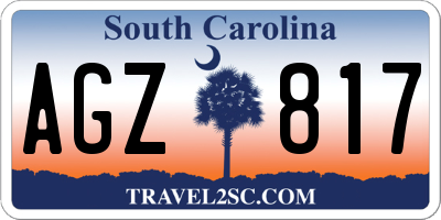 SC license plate AGZ817