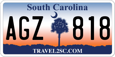 SC license plate AGZ818