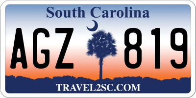 SC license plate AGZ819