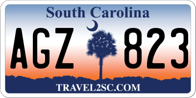 SC license plate AGZ823