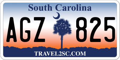 SC license plate AGZ825