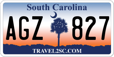 SC license plate AGZ827