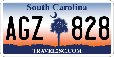 SC license plate AGZ828