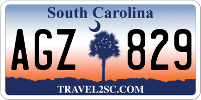 SC license plate AGZ829