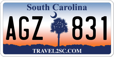 SC license plate AGZ831