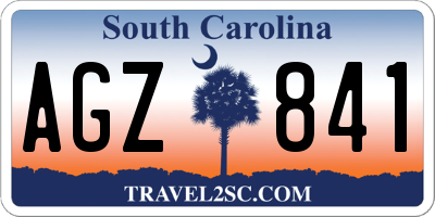 SC license plate AGZ841