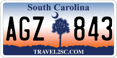 SC license plate AGZ843