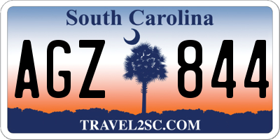 SC license plate AGZ844