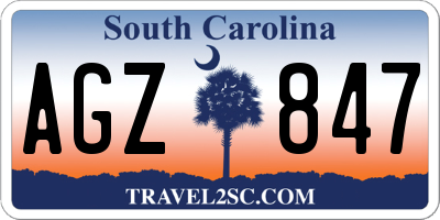 SC license plate AGZ847