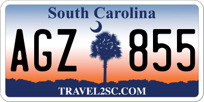 SC license plate AGZ855