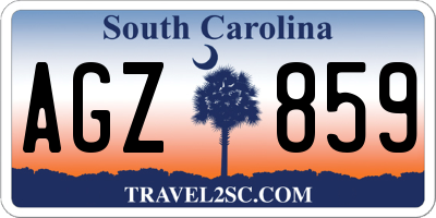 SC license plate AGZ859