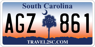 SC license plate AGZ861
