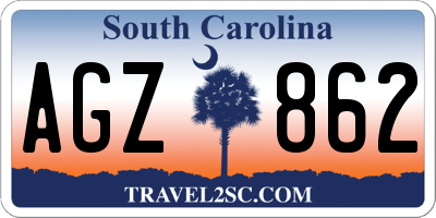 SC license plate AGZ862
