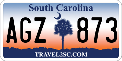 SC license plate AGZ873