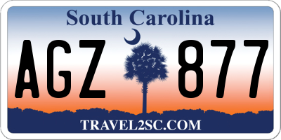 SC license plate AGZ877