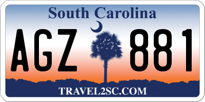 SC license plate AGZ881