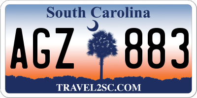 SC license plate AGZ883
