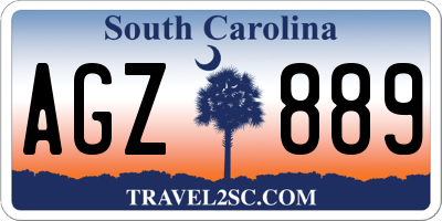 SC license plate AGZ889