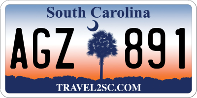 SC license plate AGZ891