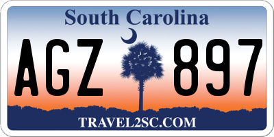 SC license plate AGZ897