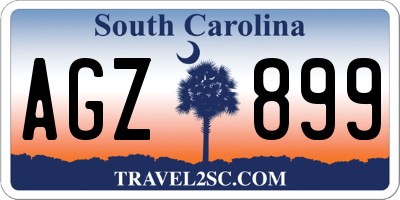 SC license plate AGZ899