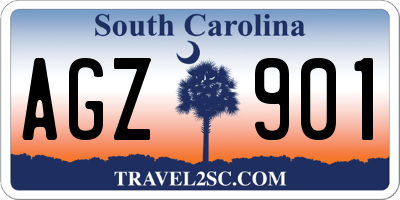 SC license plate AGZ901
