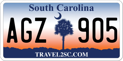 SC license plate AGZ905