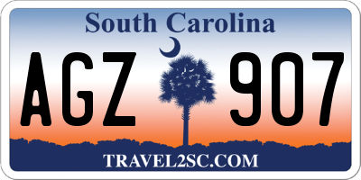 SC license plate AGZ907