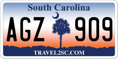 SC license plate AGZ909