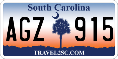 SC license plate AGZ915