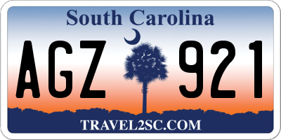 SC license plate AGZ921