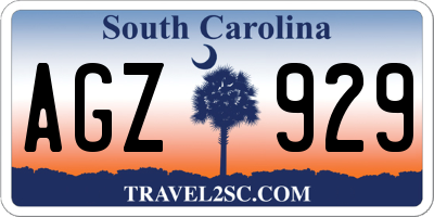 SC license plate AGZ929