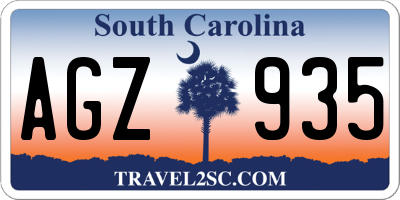 SC license plate AGZ935