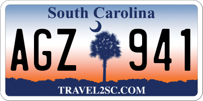 SC license plate AGZ941