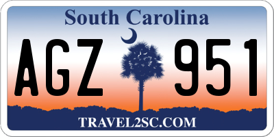 SC license plate AGZ951