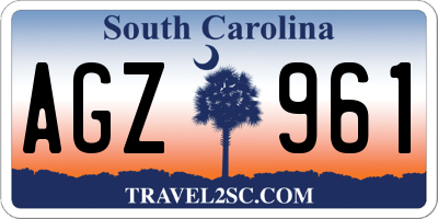 SC license plate AGZ961