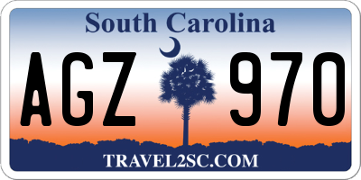 SC license plate AGZ970