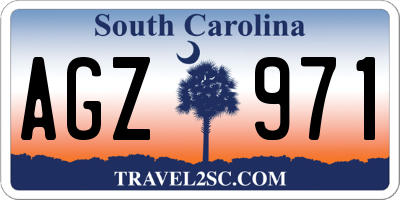 SC license plate AGZ971