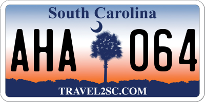 SC license plate AHA064
